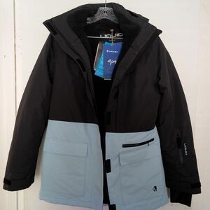 Liquido Black and Glacial Blue Insulated Jacket